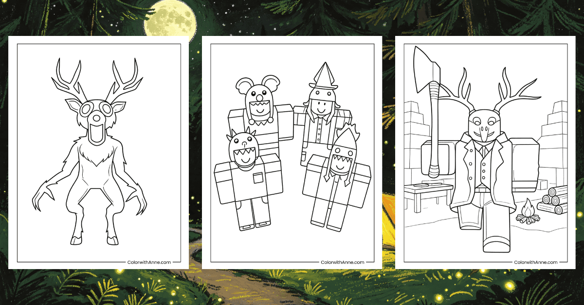 99 Nights in the Forest Coloring Pages Banner