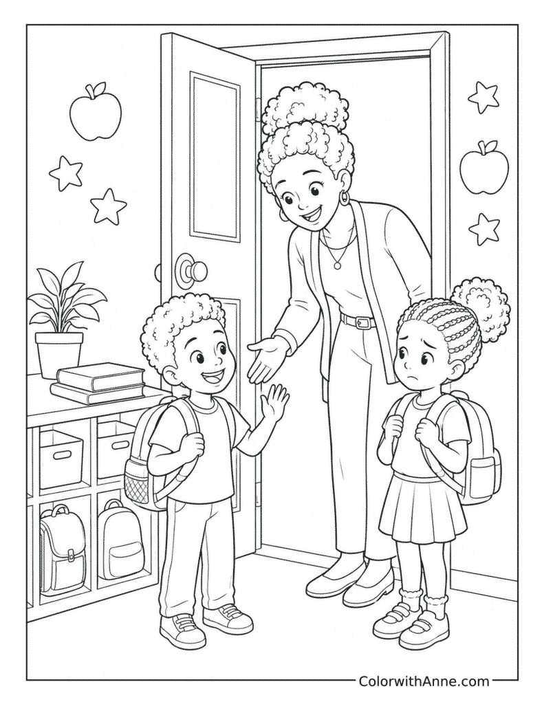 A Warm Classroom Welcome Coloring Page