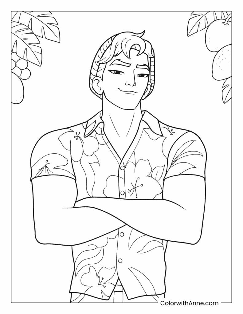 Abby Saja KPop Demon Hunters Coloring Page