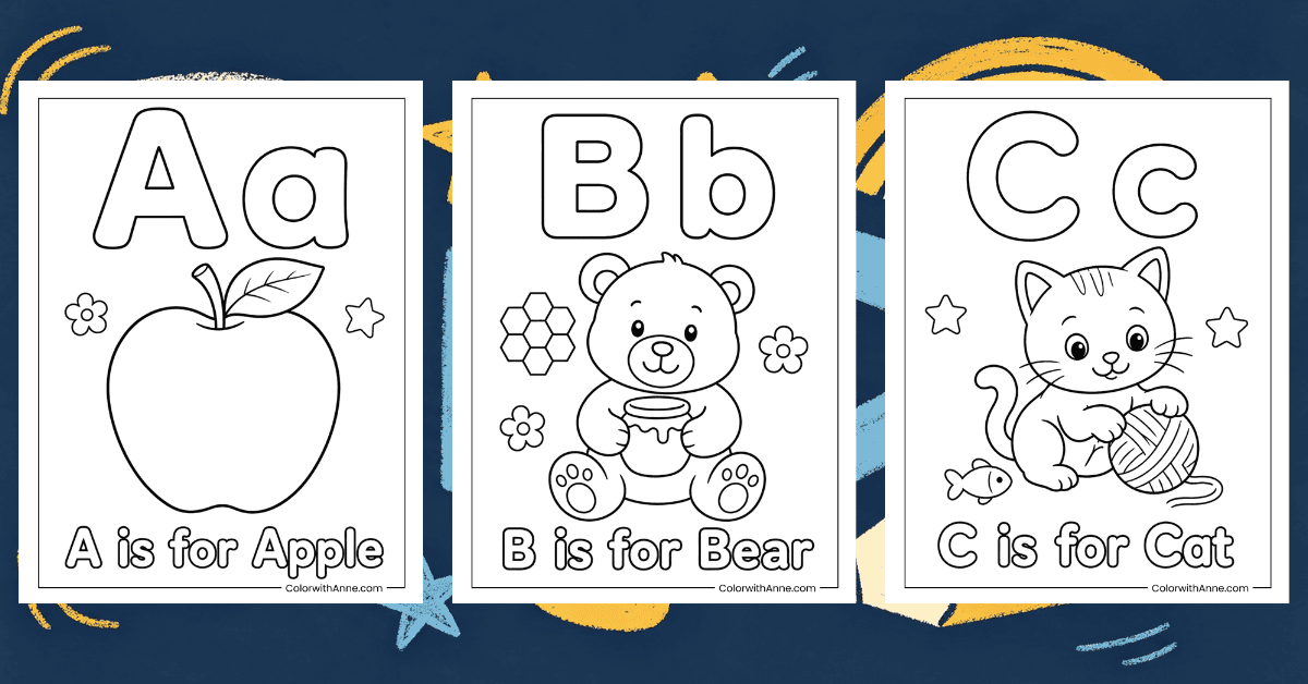Alphabet Coloring Pages Banner