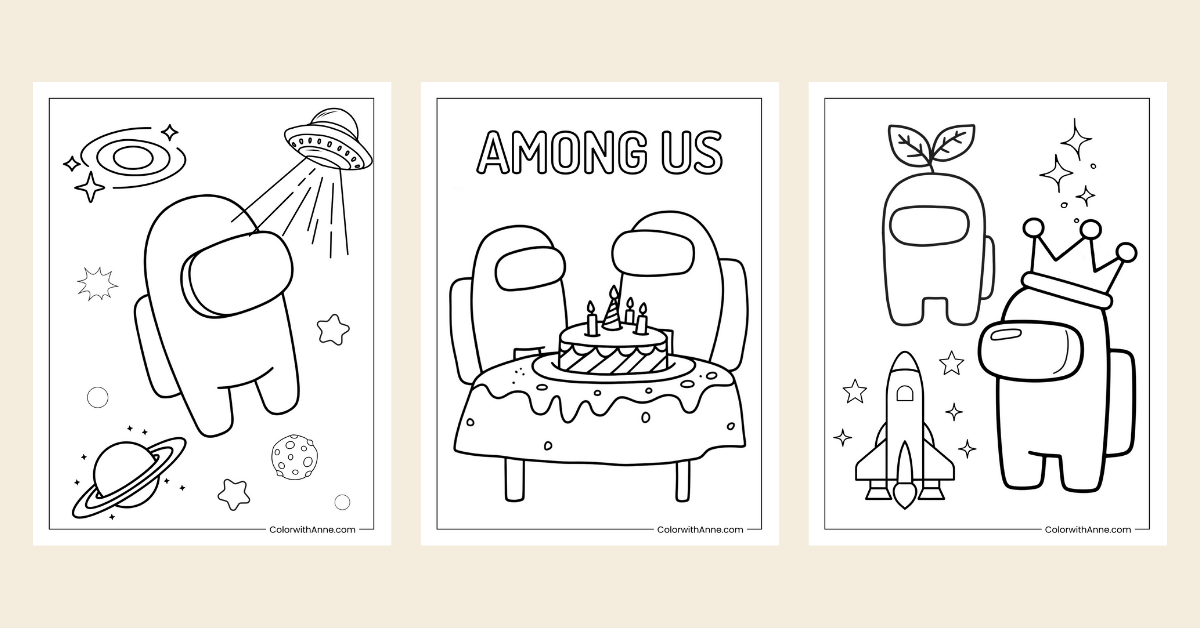 Among Us Coloring Pages Banner