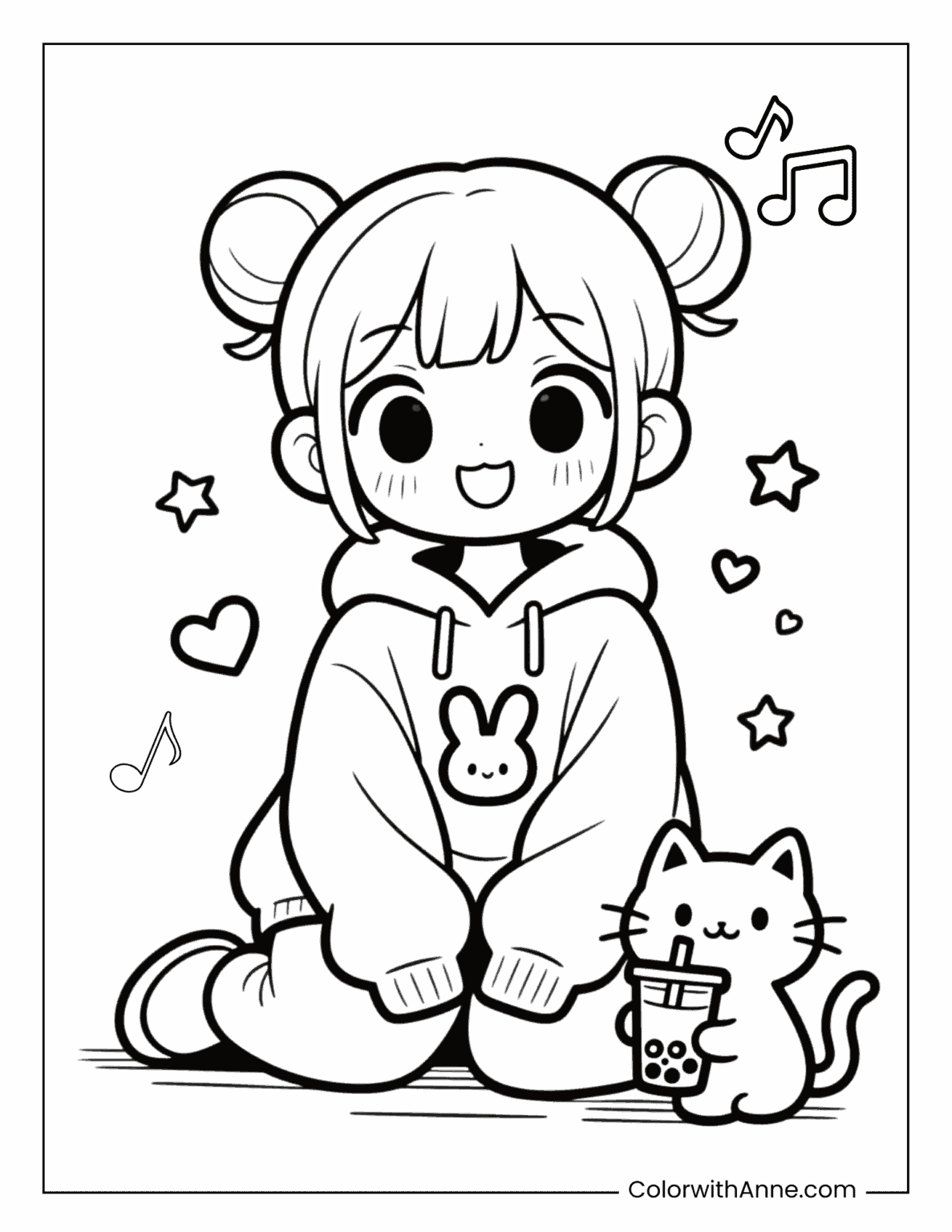 Anime Girl Coloring Pages Free PDF Printables ColorwithAnne anime-girl-coloring-pages-free-pdf-printables-colorwithanne