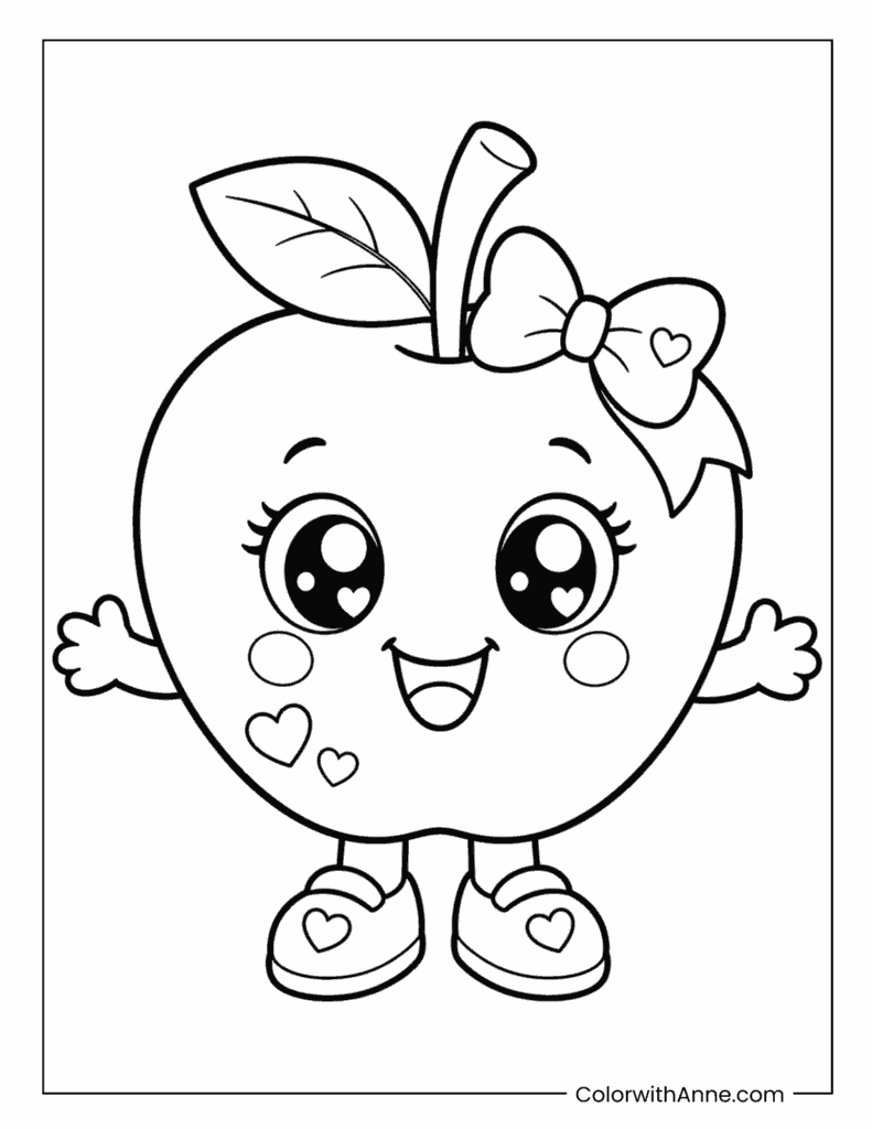 Apple Blossom Shopkins Printable Coloring Sheet