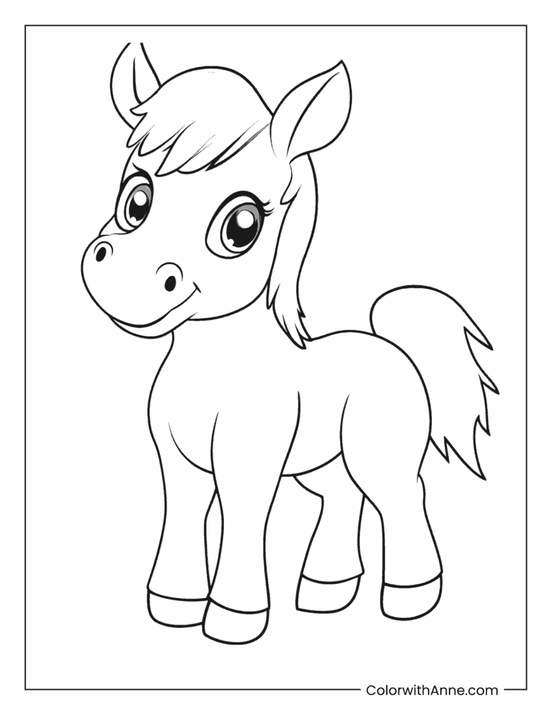 Baby Horse Coloring Page