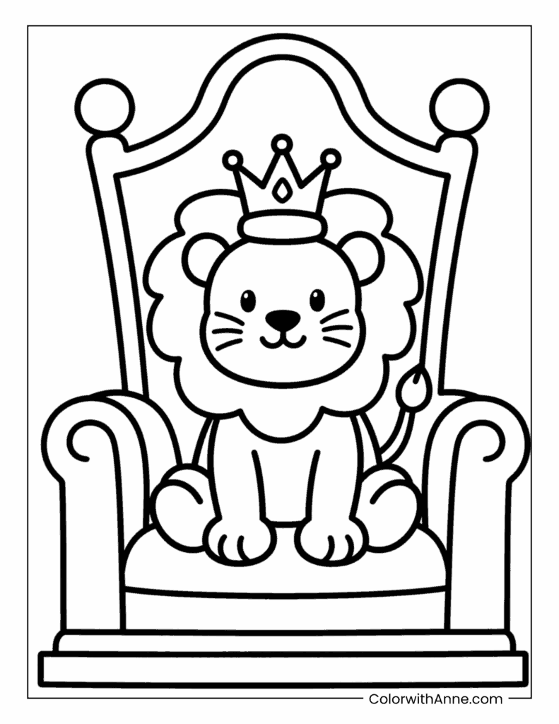 Baby Lion King Coloring Page