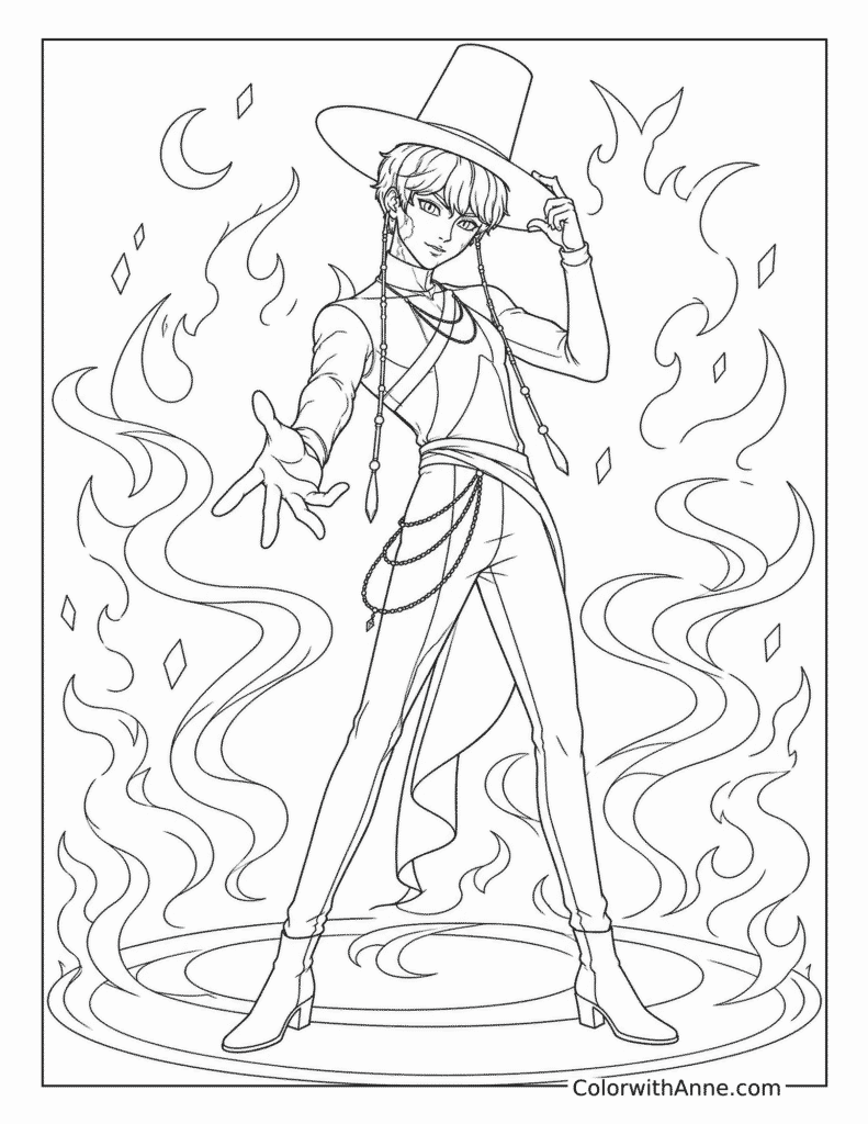 Baby Saja Demon Form Coloring Page