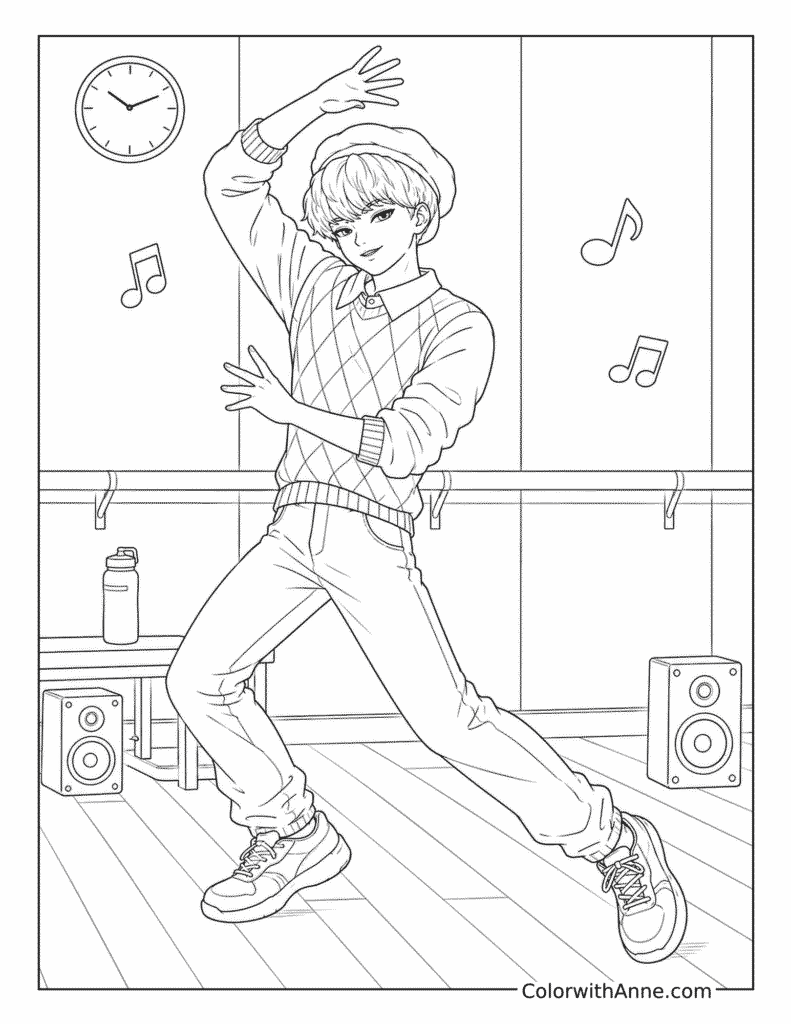 Baby Saja's Dance Practice Coloring Page