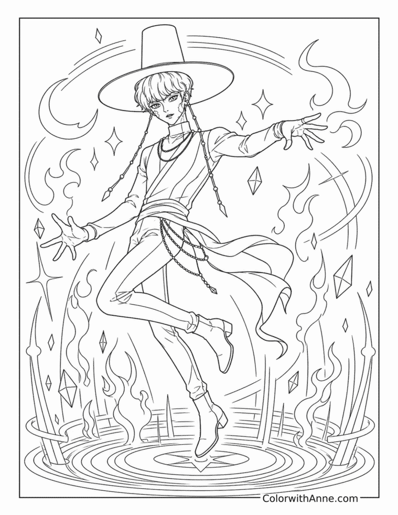 Baby Saja's Demon Form Stage Coloring Page