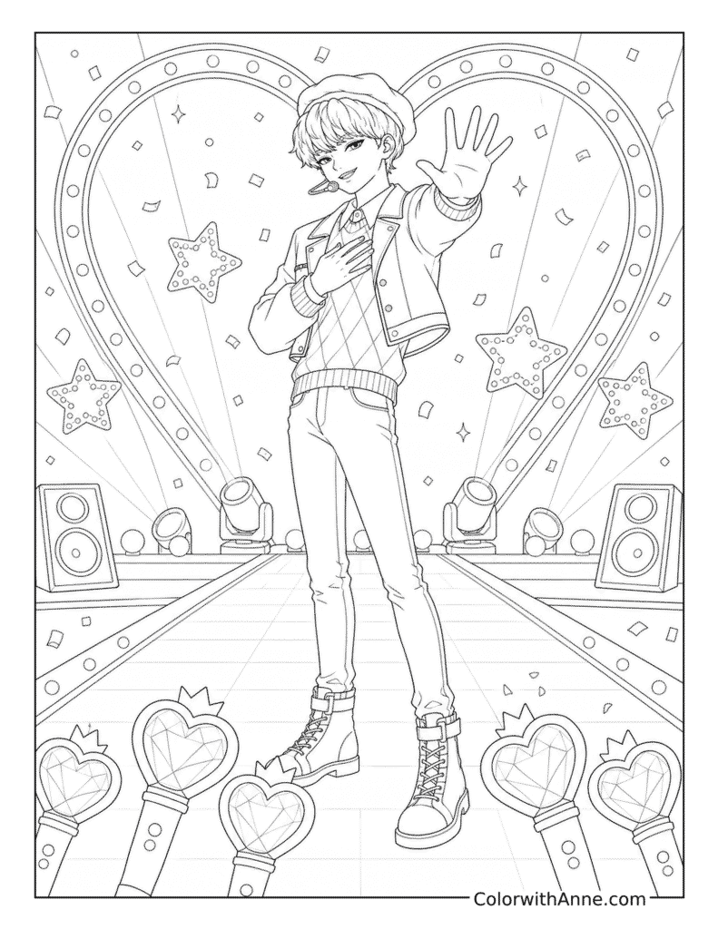 Baby Saja's Lightstick Concert Finale Coloring Page