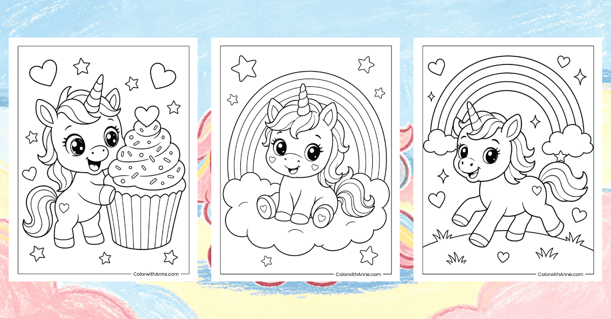 Baby Unicorn Coloring Pages Banner