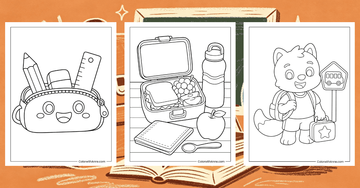 Back to School Coloring Pages Banner