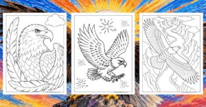 Bald Eagle Coloring Pages Banner