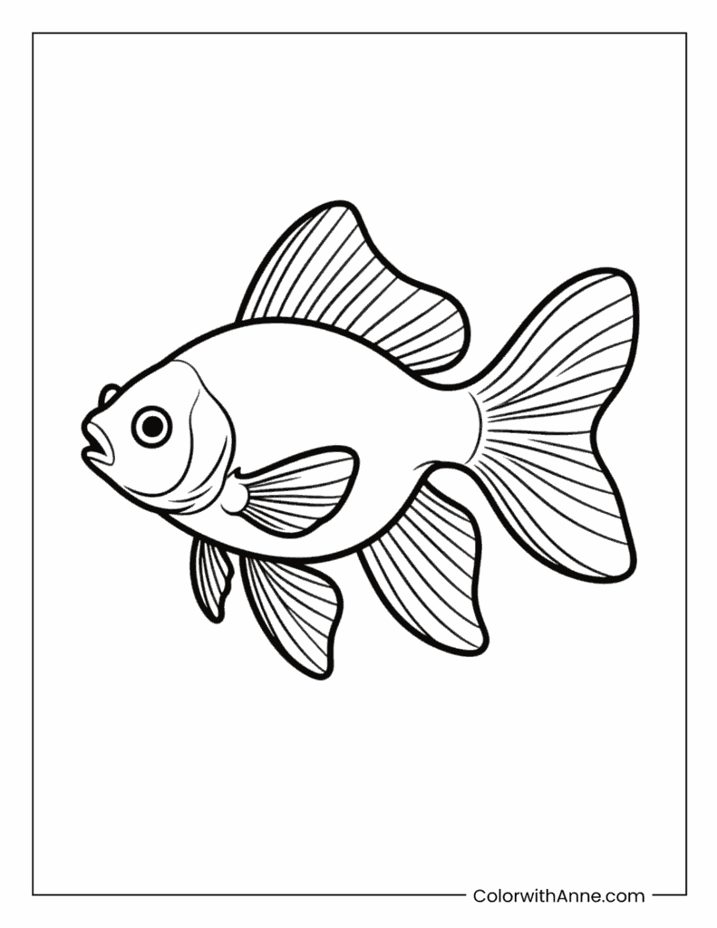 Betta Fish Coloring Page
