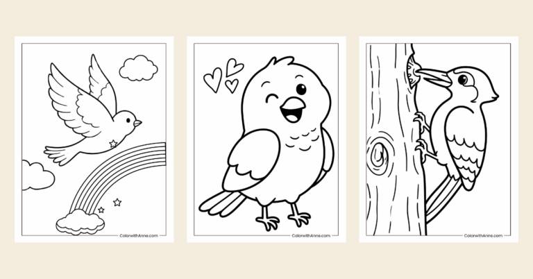 16 Bird Coloring Pages (Free PDF Printables)