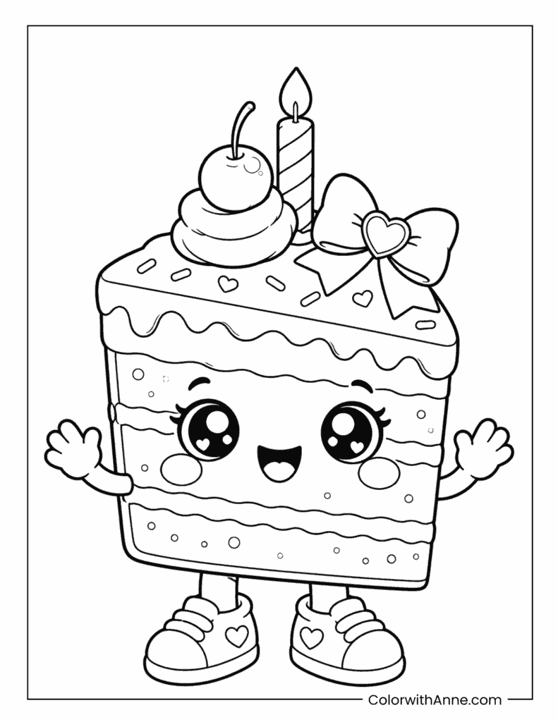 Cake Sweet Treat Coloring Page