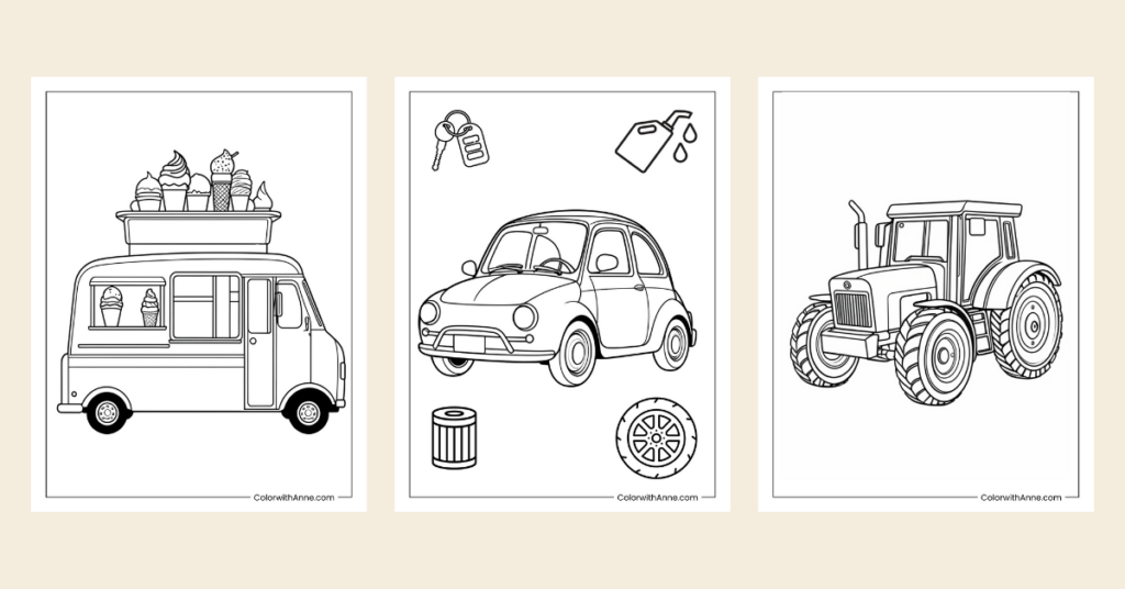 Car Coloring Pages - Banner