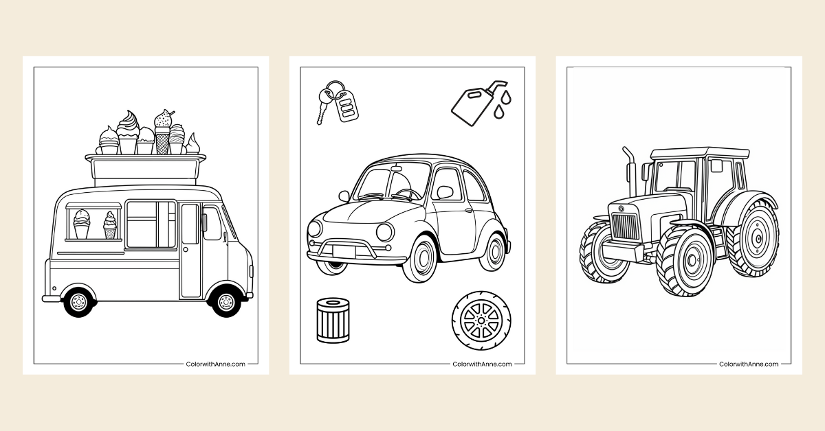 Car Coloring Pages - Banner