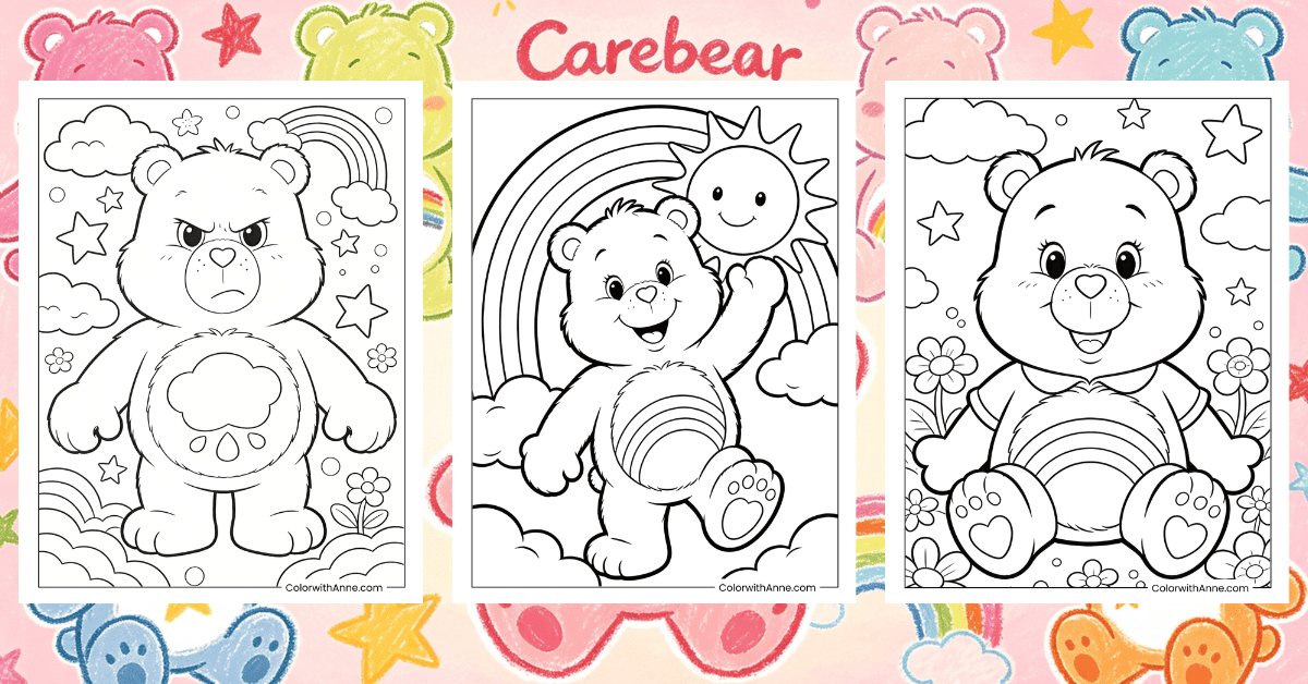 Care Bears Coloring Pages Banner