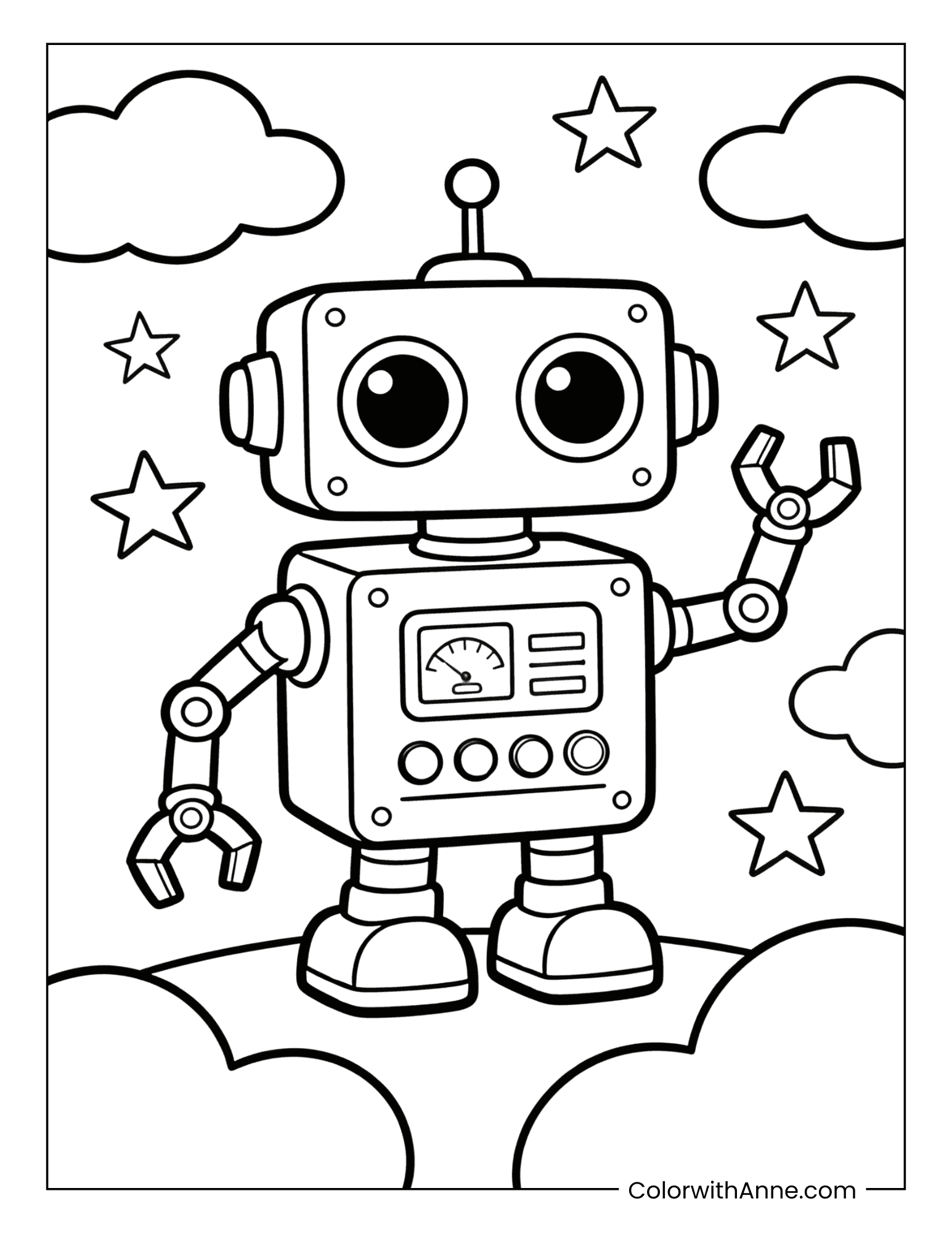 20 Robot Coloring Pages (Free PDF Printables)