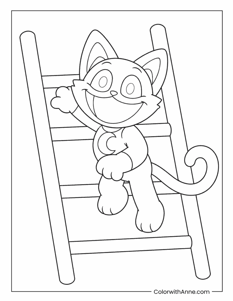 CatNap Climbing Ladder Coloring Page
