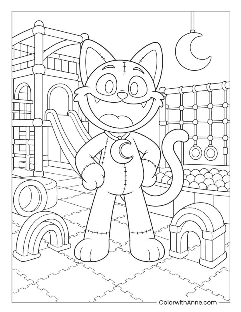 CatNap In Playroom Coloring Page