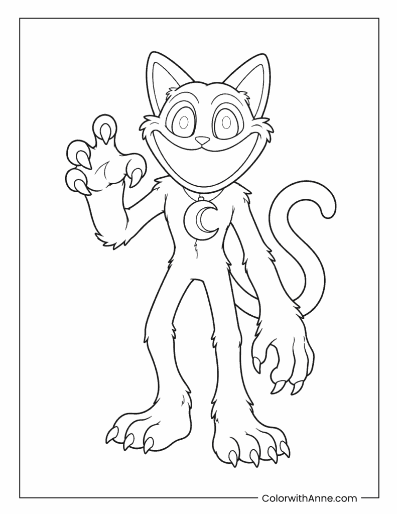 CatNap Standing Full Body Coloring Page