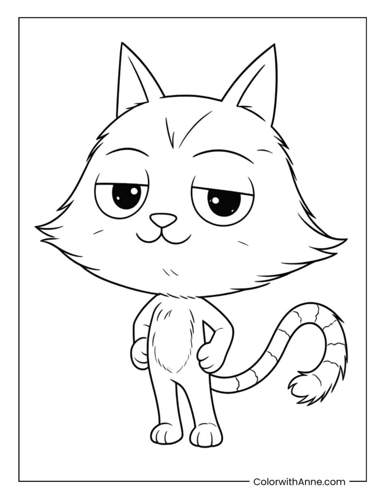 CatRat Coloring Page