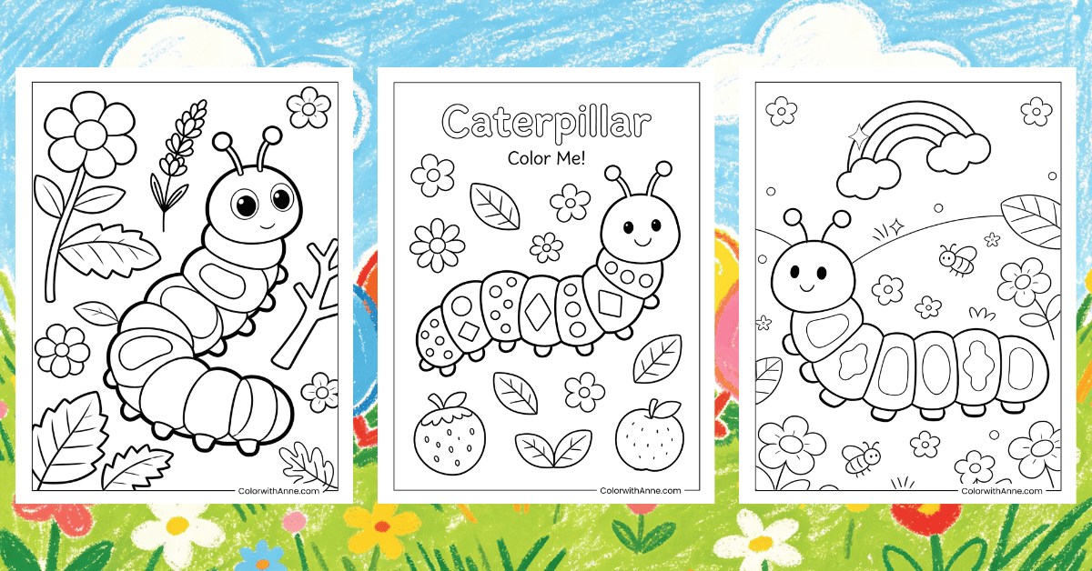 Caterpillar Coloring Pages Banner