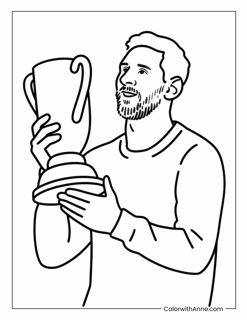 Champion's Victory Celebration Coloring Page