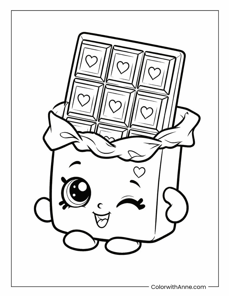 Cheeky Chocolate Shopkins Coloring Page