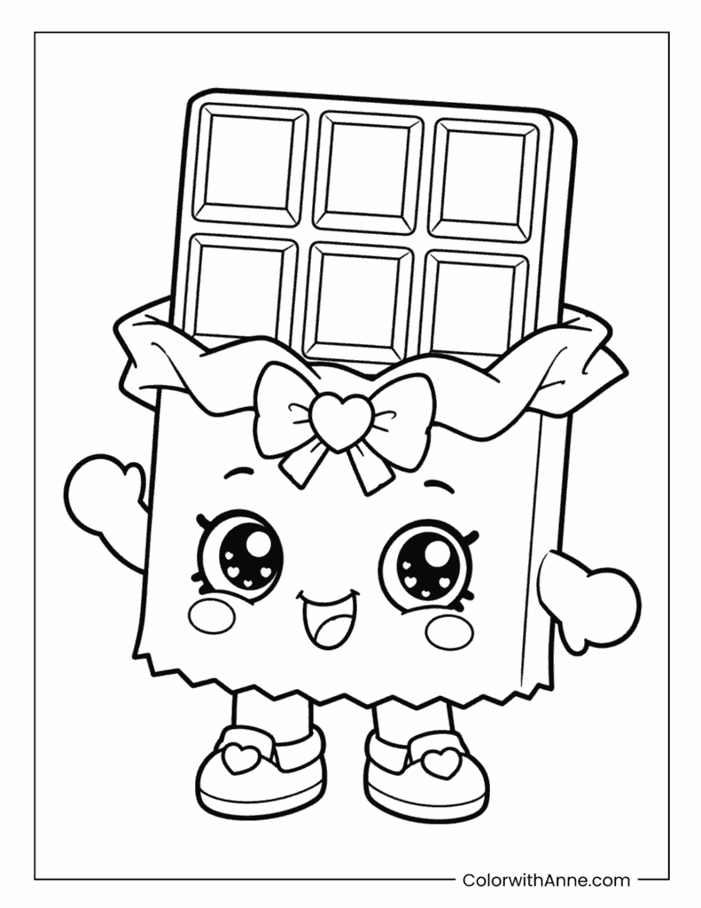 Cheeky Chocolate Shopkins Kids Coloring Page