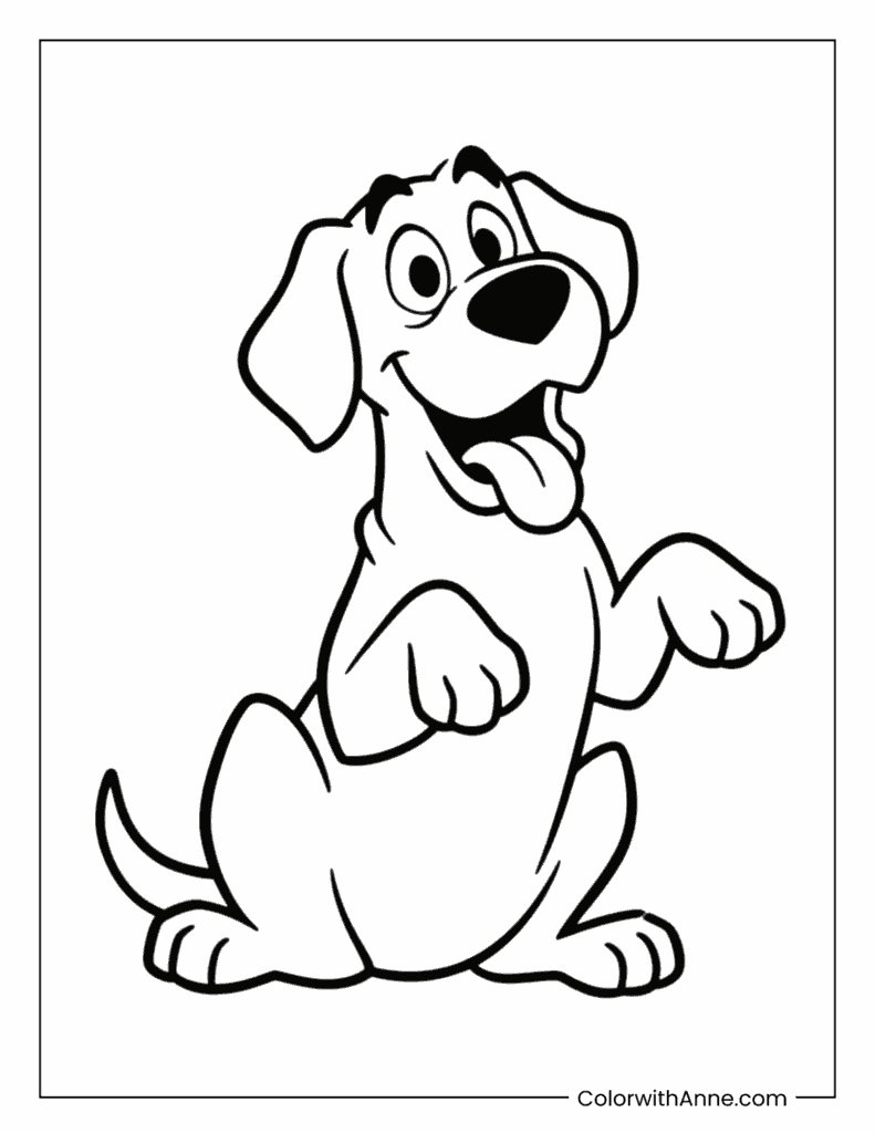 Cheerful Scooby Doo Coloring Page