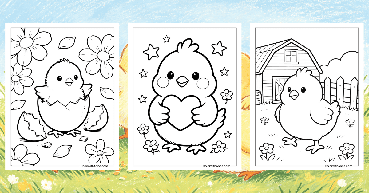Chick Coloring Pages Banner