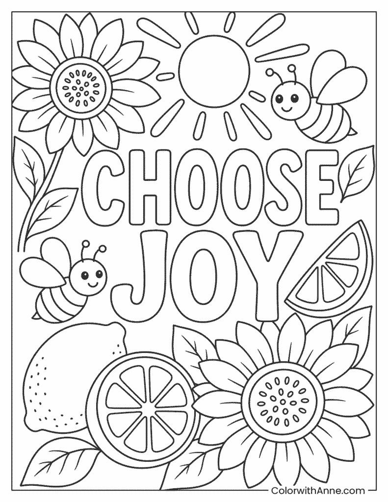 Choose Joy Coloring Page