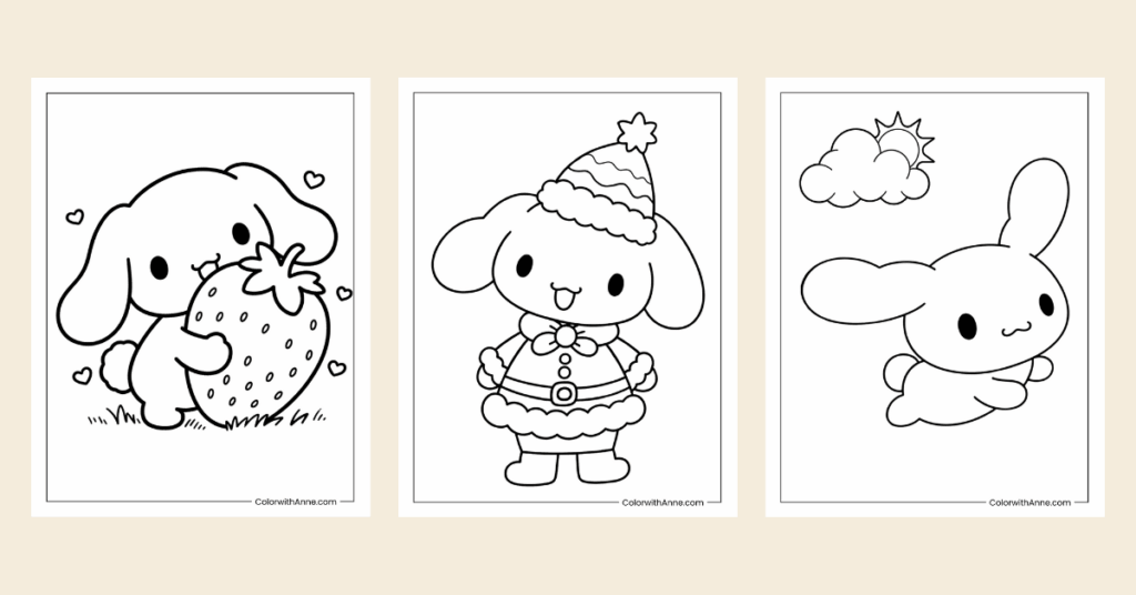 Cinnamoroll Coloring Pages Banner