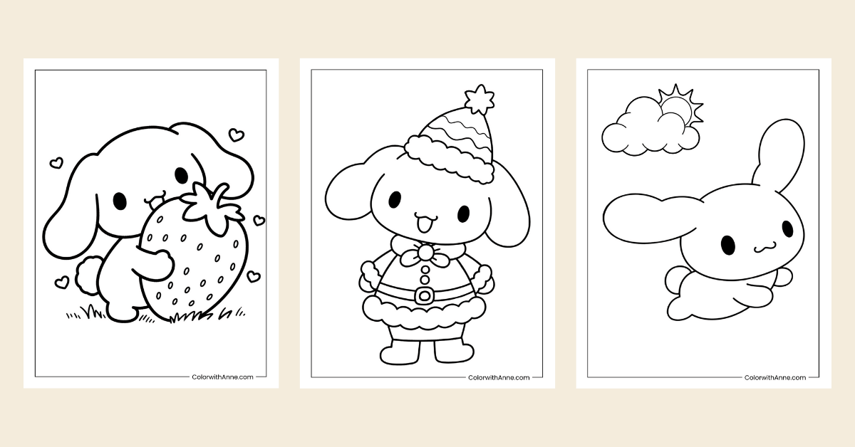 Cinnamoroll Coloring Pages Banner
