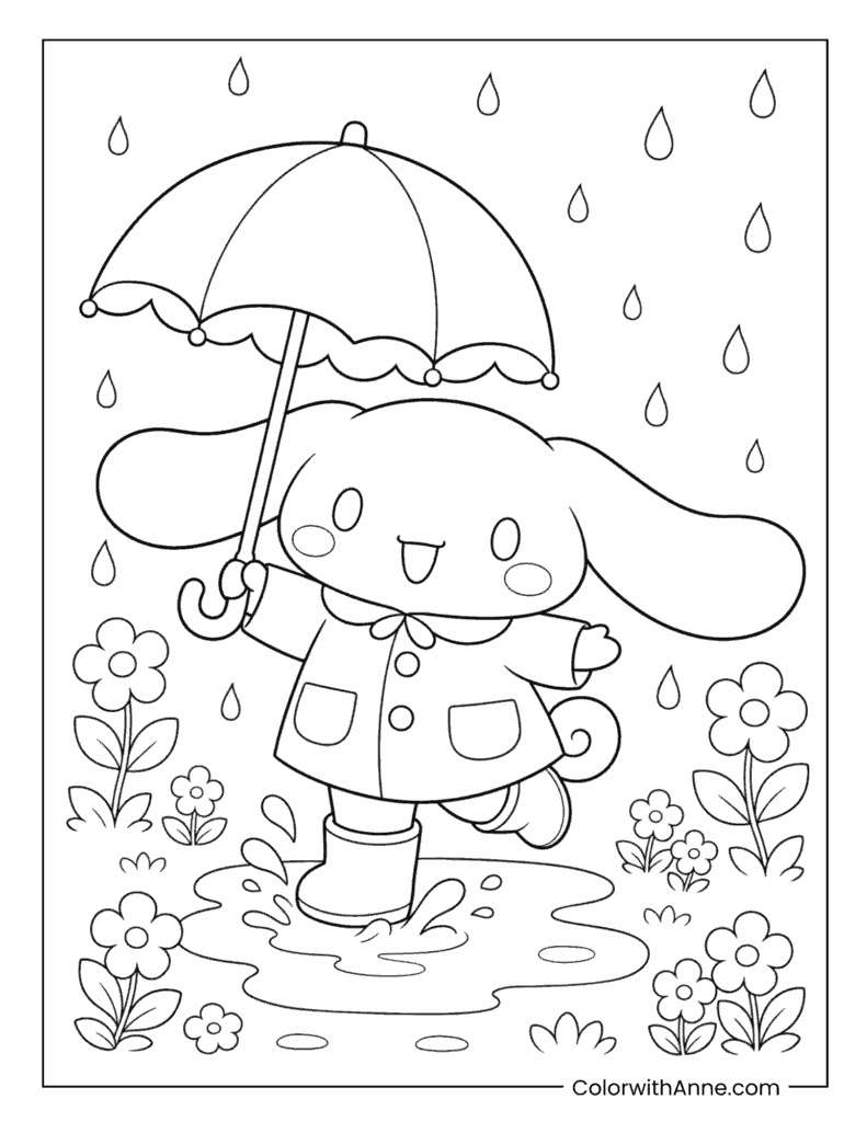Cinnamoroll’s Cheerful Spring Rainy-Day Puddle-Jumping Adventure