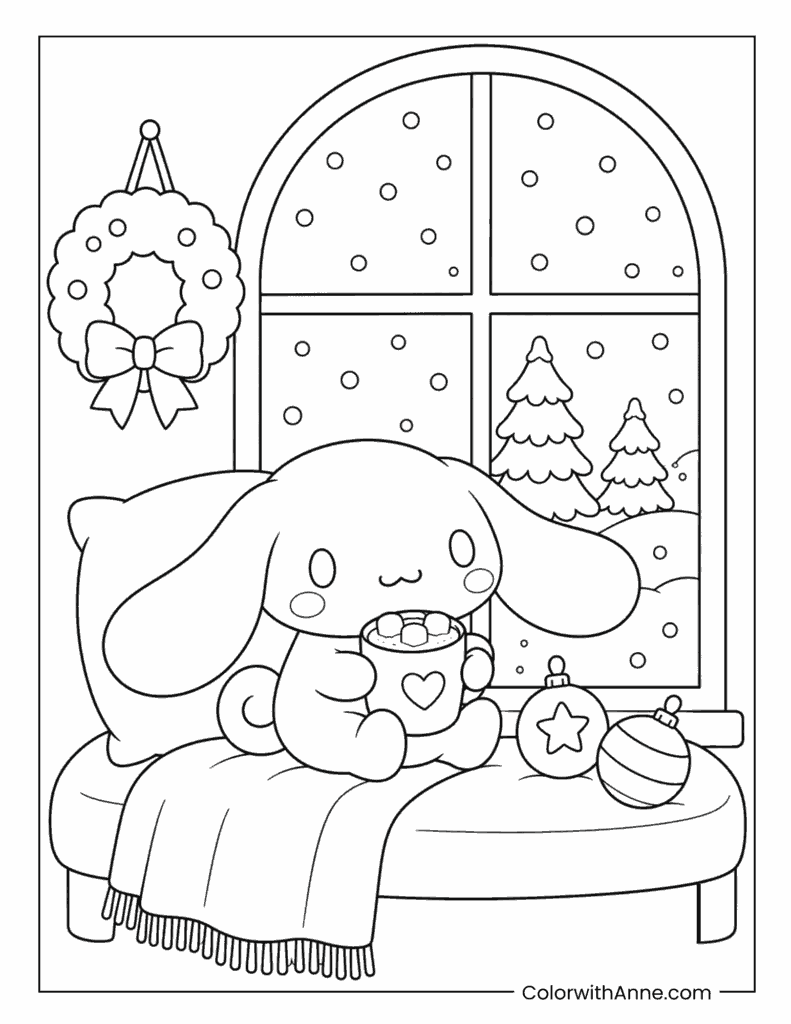 Cinnamoroll’s Cozy Winter Cocoa by the Snowy Window