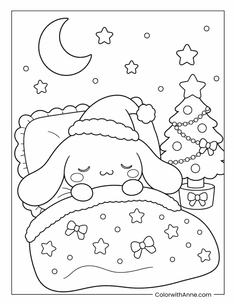 Cinnamoroll’s Peaceful Christmas Eve Bedtime by the Tree