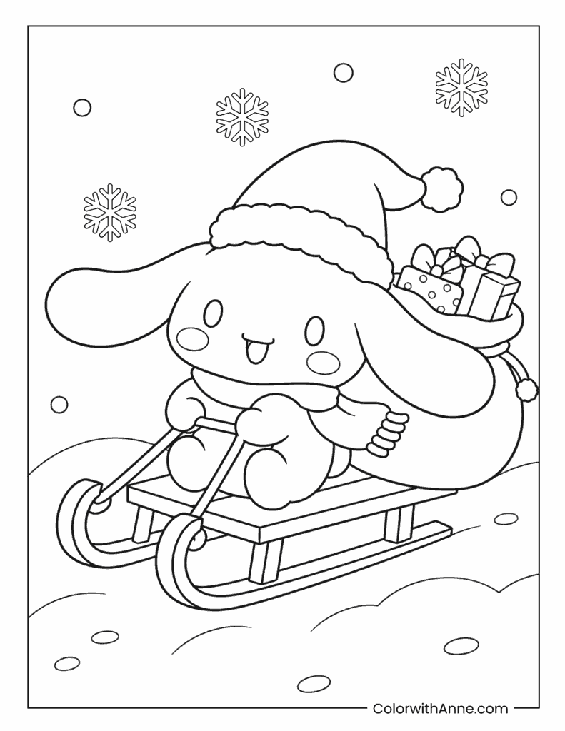 Cinnamoroll’s Snowy Christmas Sleigh Ride with Holiday Gifts
