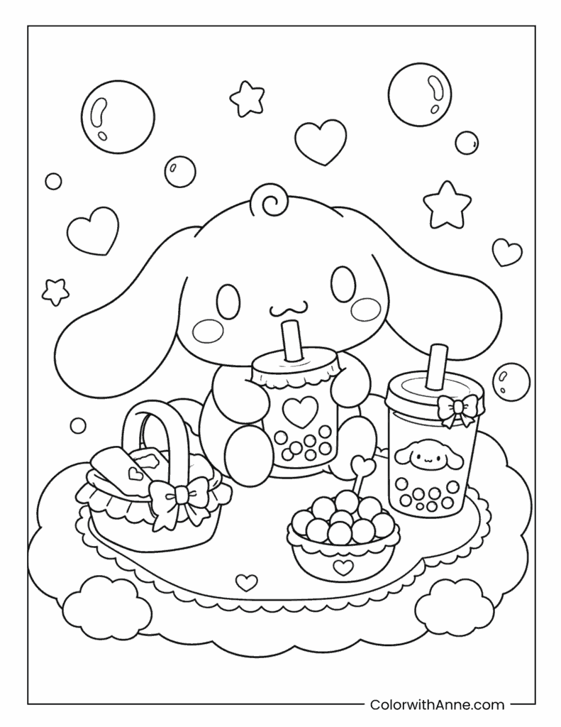 Cinnamoroll’s Sweet Boba Tea Picnic Party in the Clouds