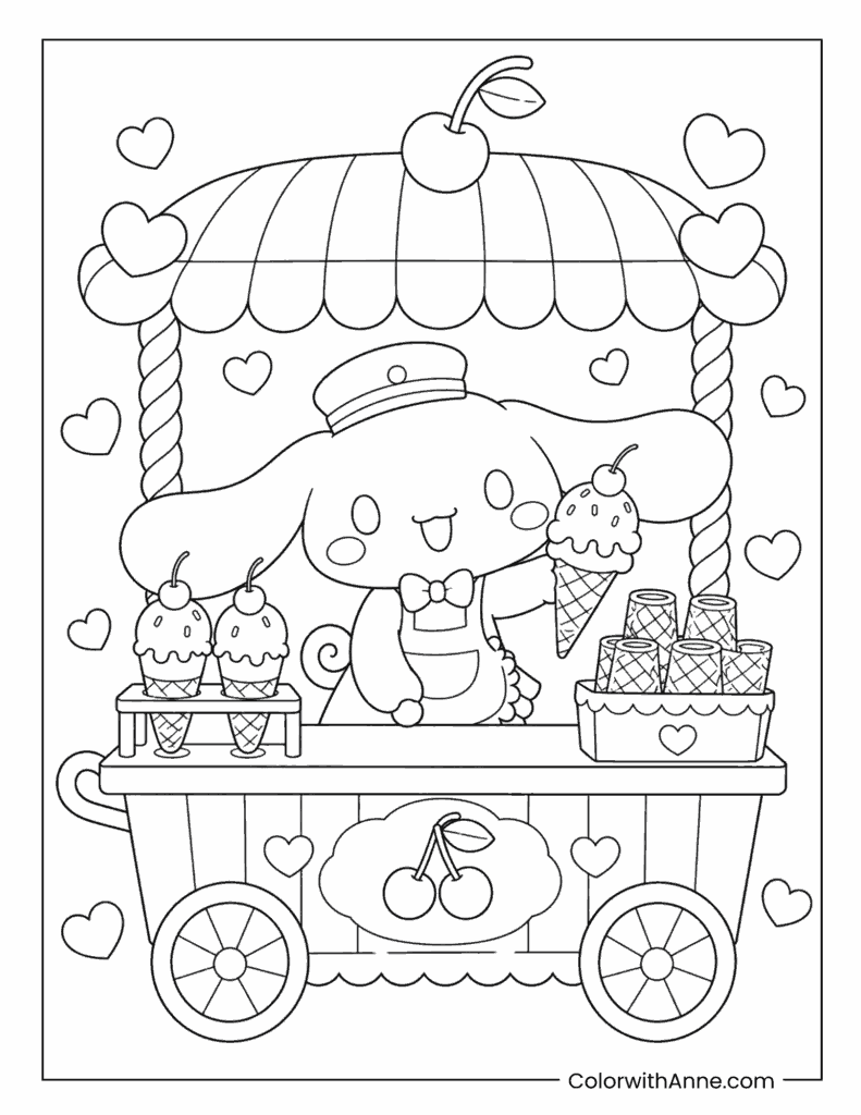Cinnamoroll’s Sweet Cherry Ice Cream Cart Summer Adventure