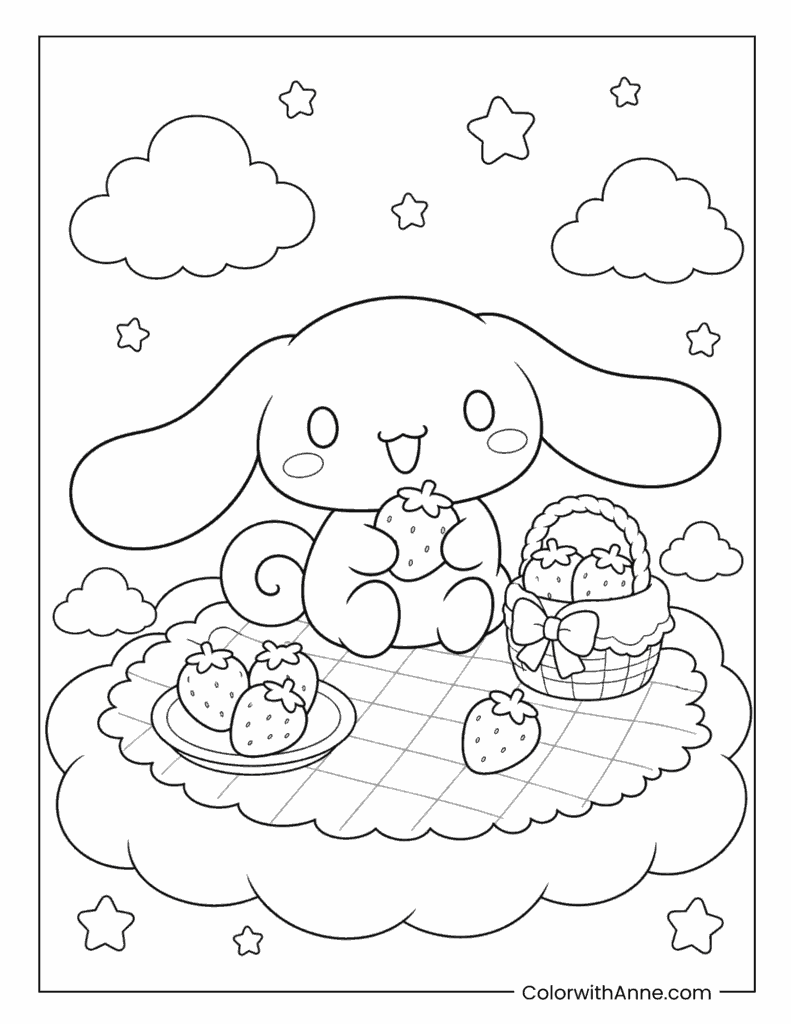 Cinnamoroll’s Sweet Strawberry Picnic on a Fluffy Cloud