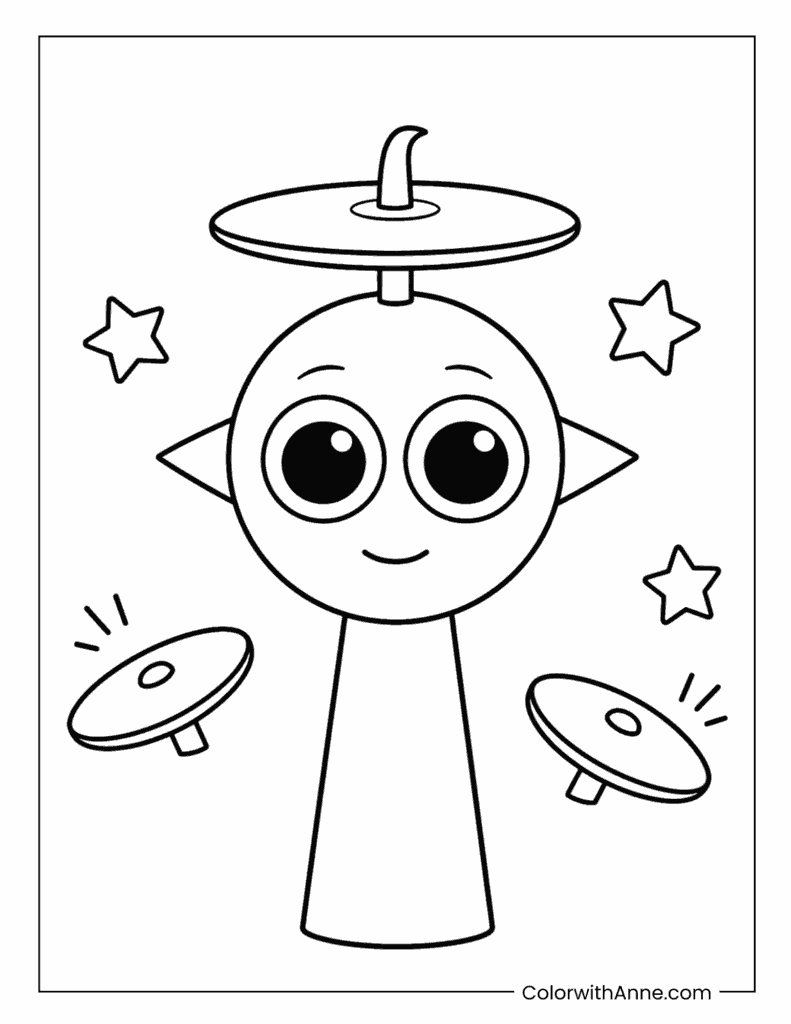 Clukr Sprunki Coloring Page
