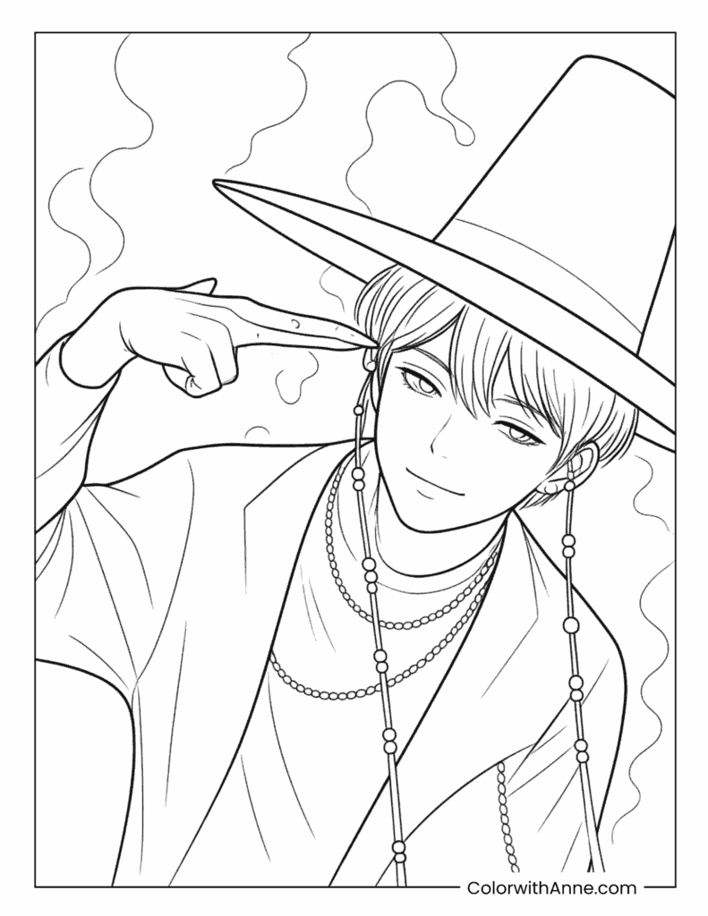 Cool Baby Saja Demon Version Coloring Page