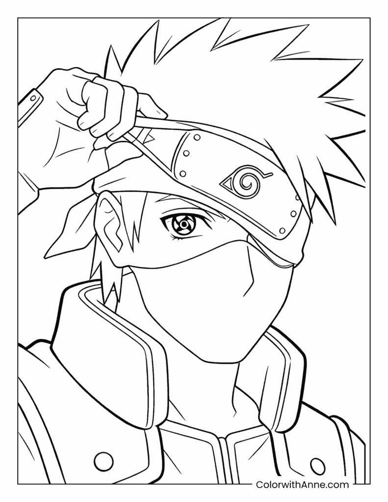 Cool Kakashi Coloring Page
