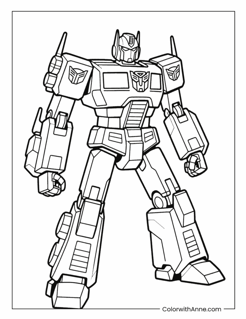 Cool Transformers Coloring Page