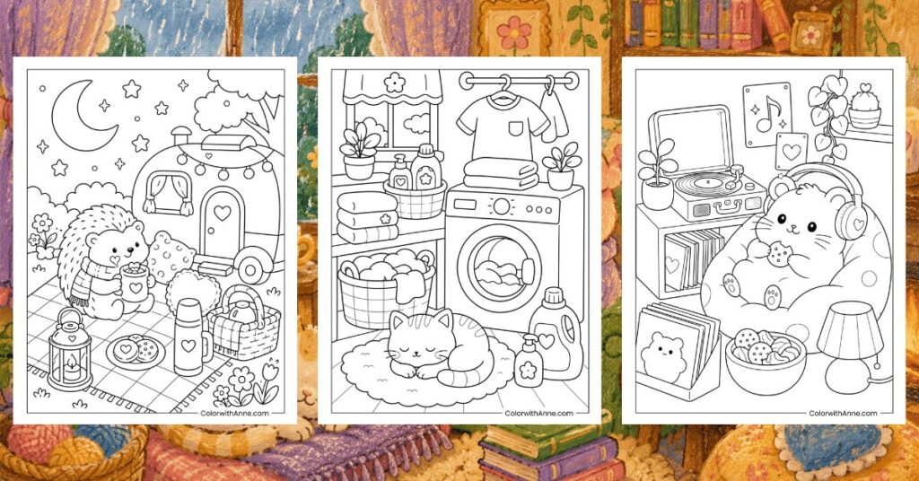 Cozy Coloring Pages Banner
