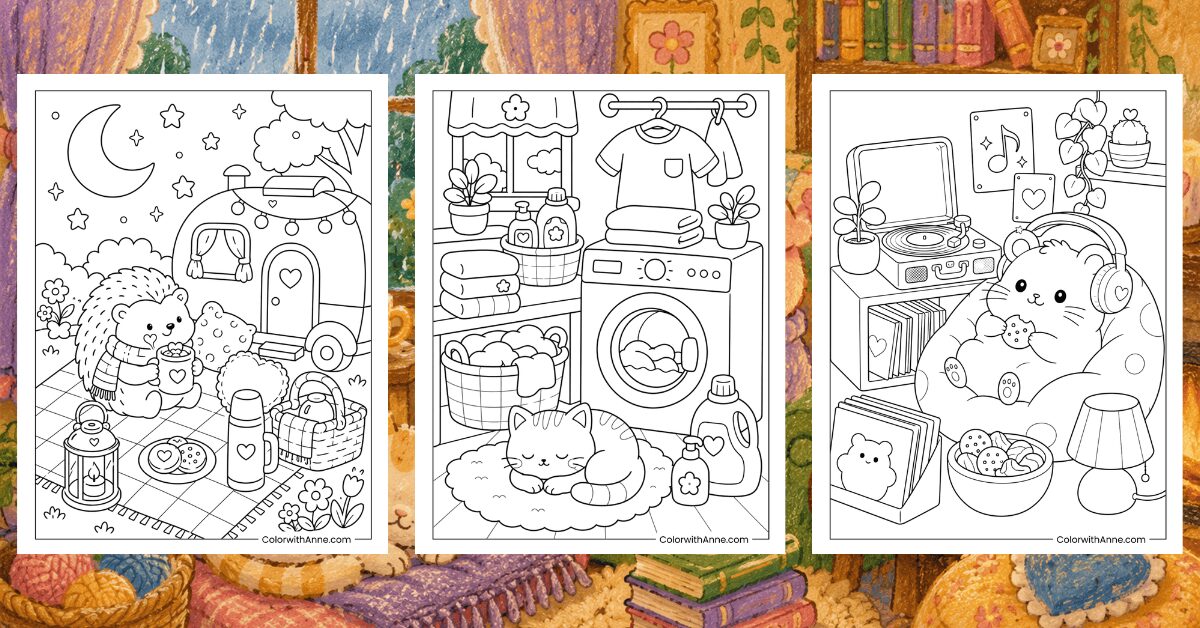 Cozy Coloring Pages Banner
