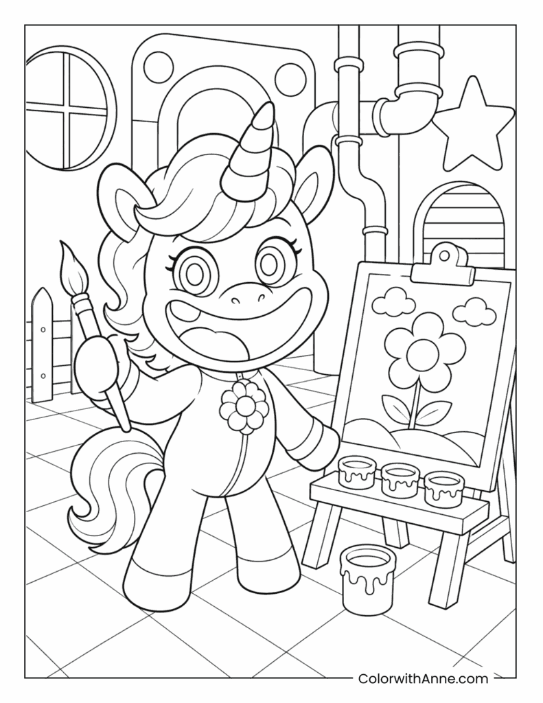 CraftyCorn Art Studio Coloring Page